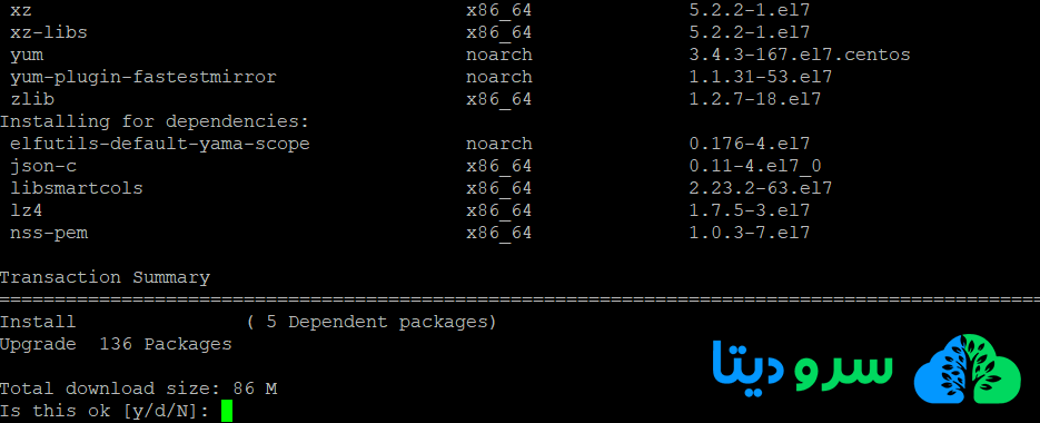 آموزش آپدیت CentOS از طریق SSH