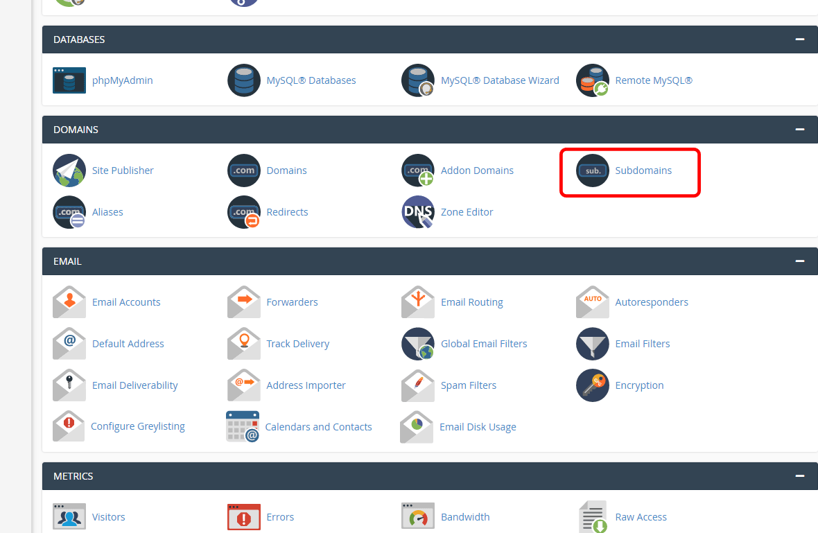 نحوه ساخت ساب دامین در سی پنل